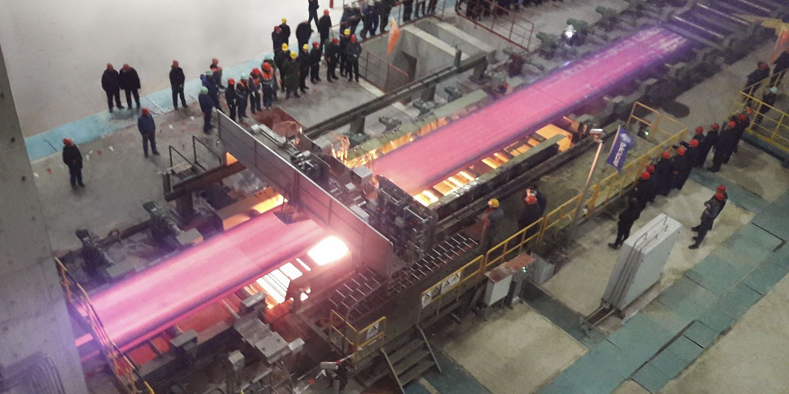 First slab cast at Shandong Rizhao 
