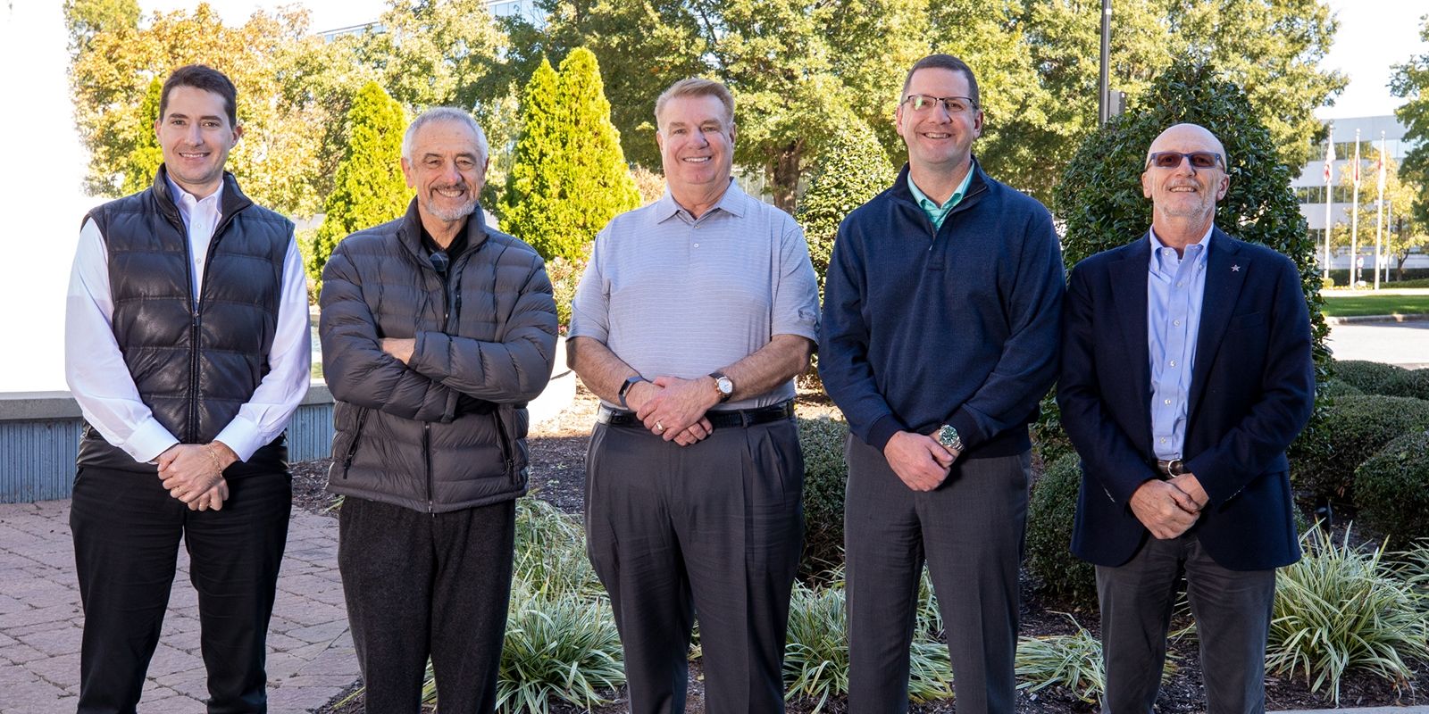 From left to right,  Giacomo Mareschi Danieli / Danieli CEO, Gianpietro Benedetti / Danieli Chairman,  <p>John Ferriola / Nucor Chairman and CEO,  Leon Topalian / Nucor President and COO,  Paolo Losso / Danieli Corporation President</p>